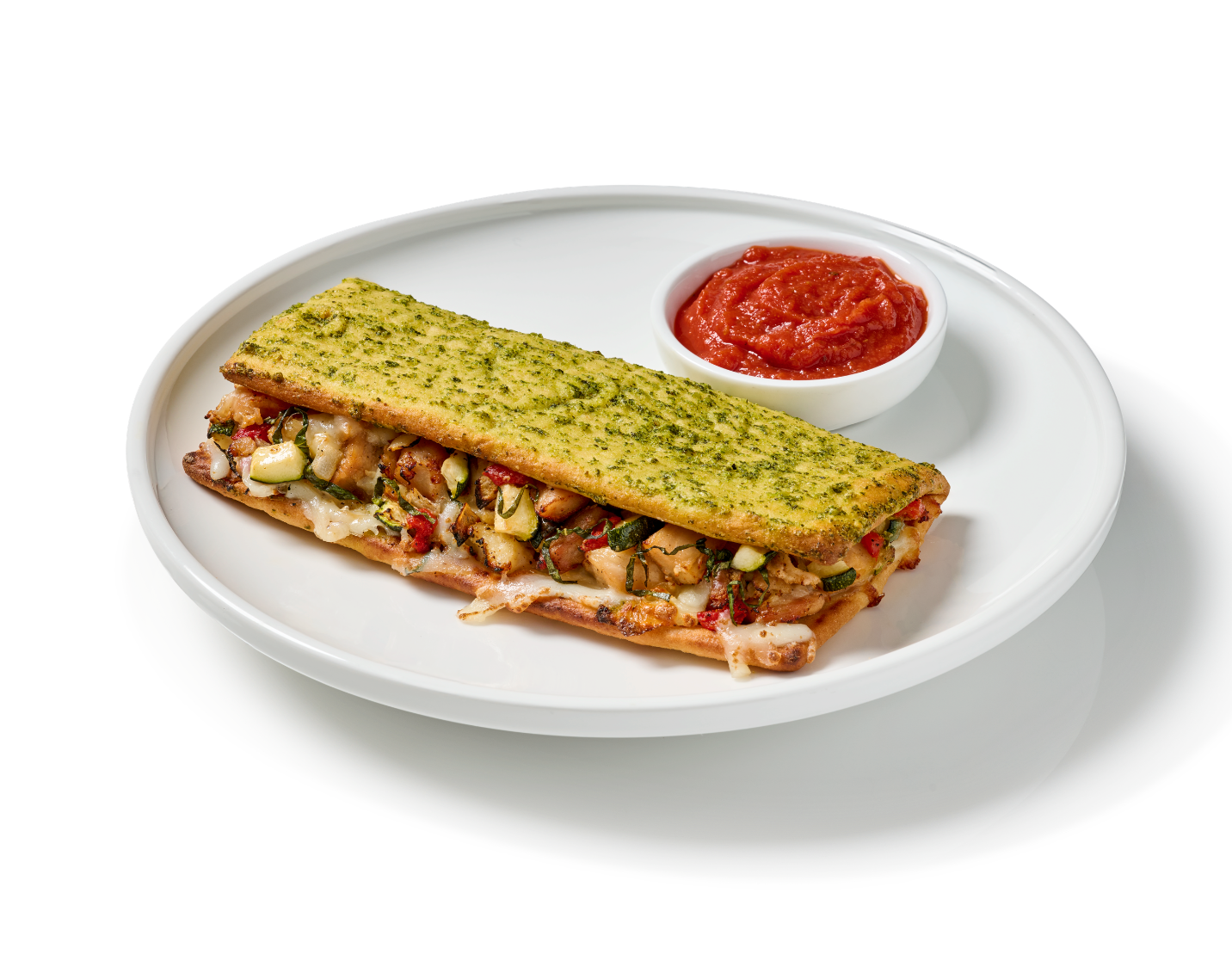 Pesto Chicken Flatbread.